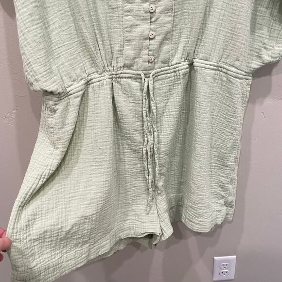 Madewell Lightest Spun Cover-Up Drawstring Romper Plus Size XXL - Picture 8 of 9